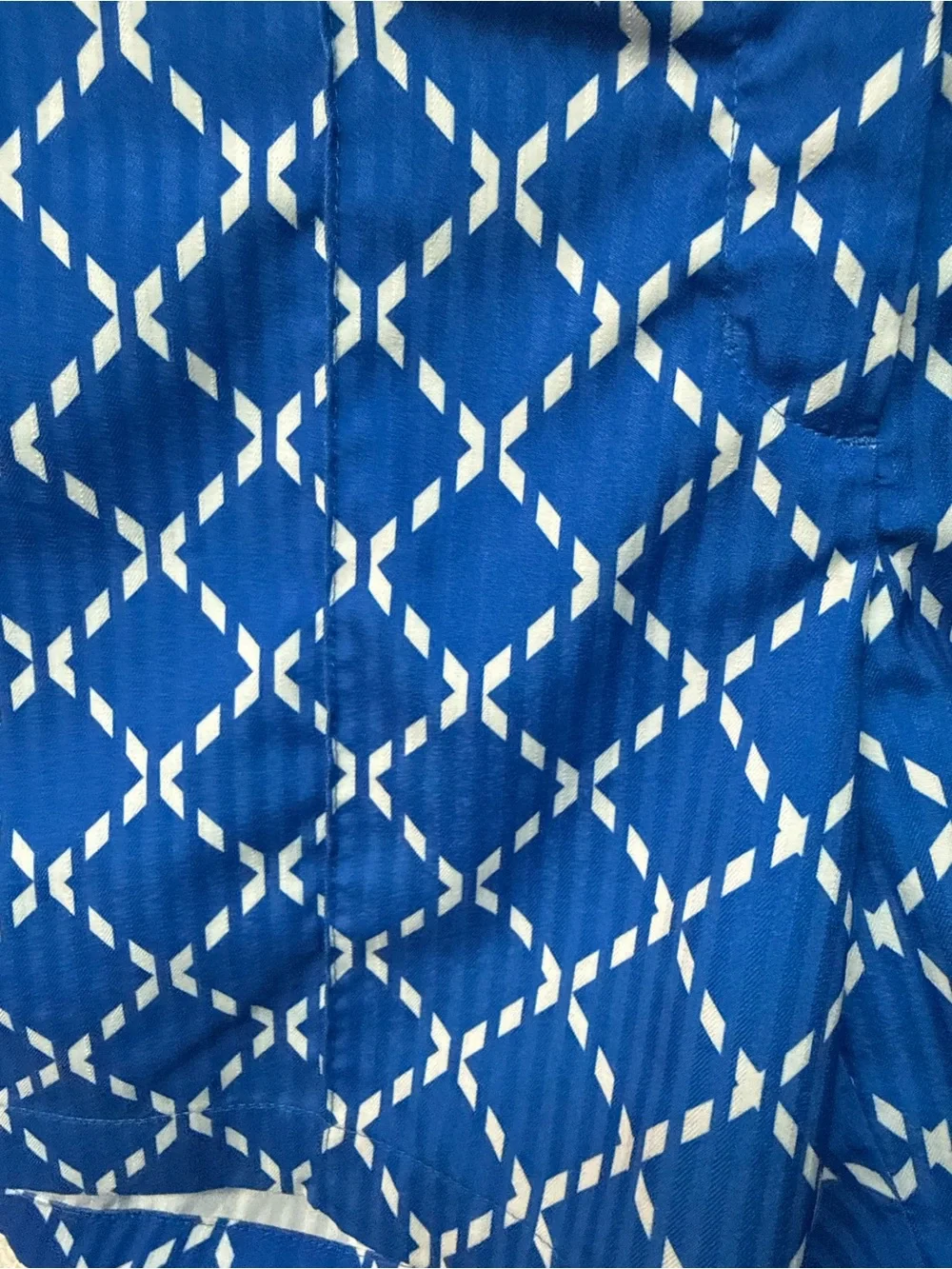 Slazenger Blue and White Diamond-Print Athletic Shorts